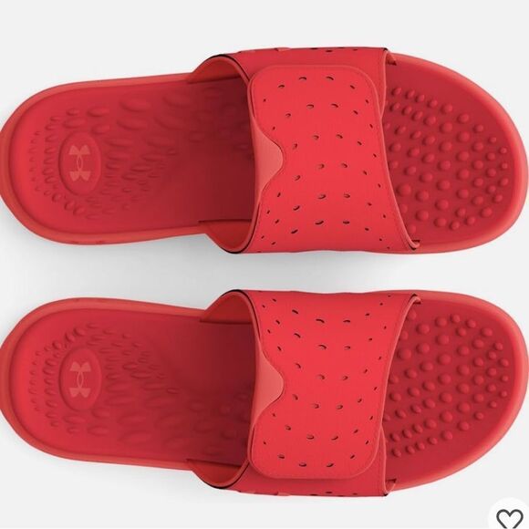 Under Armour Red Cushioned Slide Sandals - Picture 8 of 10